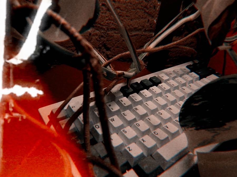 Keyboard, red light, experimental